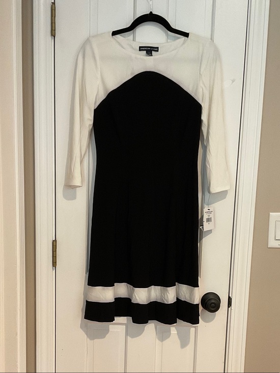 American Living Dresses & Skirts - American Living Black and White Long Sleeve Colorblock Dress